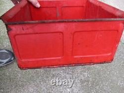 VINTAGE MURRAY PEDAL CAR TRACTOR RED DUMP TRAC TRAILER CART WAGON RARE 1950s