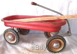 Vintage Murray Pressed Steel Kids Red Pull Wagon 1950's