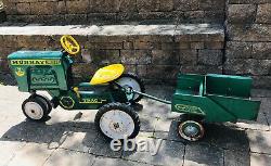 VINTAGE MURRAY TRAC TRACTOR PEDAL CAR WithDUMP TRAC WAGON! A REAL FIND