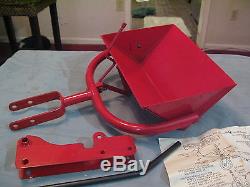 VINTAGE NOS BMC AMF PEDAL CAR TRUCK METAL RED SCOOP SHOVEL PLOW With HARDWARE