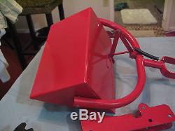 VINTAGE NOS BMC AMF PEDAL CAR TRUCK METAL RED SCOOP SHOVEL PLOW With HARDWARE