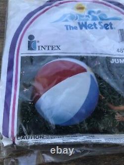 VINTAGE New Intex INFLATABLE JUMBO 48 BEACH BALL The Wet Set