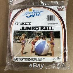 VINTAGE New Intex INFLATABLE JUMBO 48 BEACH BALL The Wet Set 1983 80s