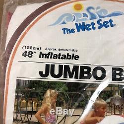 VINTAGE New Intex INFLATABLE JUMBO 48 BEACH BALL The Wet Set 1983 80s