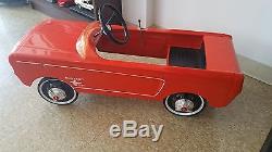 Vintage Original 1964 1/2 Ford Fomoco Red Mustang Pedal Car (awesome) Must See
