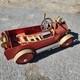 VINTAGE PEDAL CAR FIRETRUCK Fire Fighter Unit No. 5 Metal Child's Truck