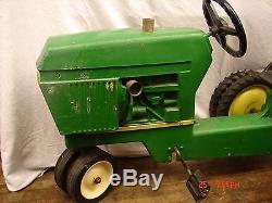 Vintage Pedal Tractor Ride On Toy Ertl 520 John Deere Green Restore Duel Rear