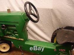 Vintage Pedal Tractor Ride On Toy Ertl 520 John Deere Green Restore Duel Rear