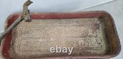 VINTAGE RADIO FLYER 90 RED WAGON, METAL, 34 x 15-1/2 x 4