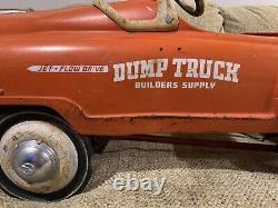 VINTAGE RARE 1950's MURRAY SAD FACE DUMP TRUCK PEDAL CAR JET FLOW DRIVE, READ