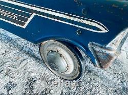 VINTAGE RARE'SPORTCREST WAGON' PEDAL CAR MURRAYBLUE 1950's-1960's