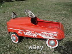 Vintage Restorable Murray 1949 Fire Chief Pedal Car In Original Condition