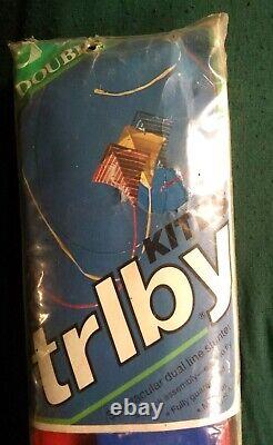 VINTAGE TRLBY KITE DOUBLE Dual Line Stunter in Package Made in USA 1980s 2 KITE