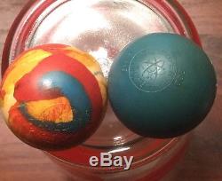 Vintage Wham-o Mini Super Balls Agate & Blue 1965 New Old Stock Rare #200 & #400