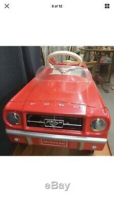 VTG 1964 Ford Mustang Child's Peddle Car Junior Warehouse 36 Steel Construction
