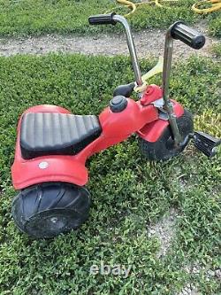 VTG 1980s TOMY 3 Wheeler KID child TRIKE Red TOY Ride On ATV ATC SB