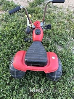 VTG 1980s TOMY 3 Wheeler KID child TRIKE Red TOY Ride On ATV ATC SB