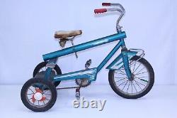 VTG AMF Junior Trike Atomic Age MCM Teal Toy Steel Rocket Prototype Tricycle GUC