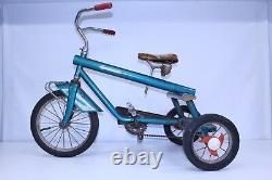 VTG AMF Junior Trike Atomic Age MCM Teal Toy Steel Rocket Prototype Tricycle GUC