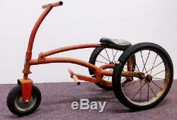 VTG Donalson Jockey Cycle Tricycle withFront Badge 1946 All Original Red 1 Owner