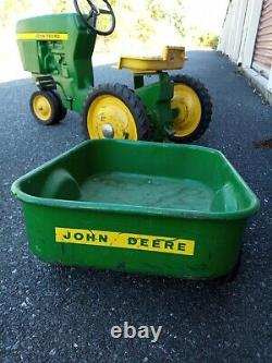 VTG John Deere ETRL Model 520 Pedal Tractor withCart 100% Orig. Yellow Seat Version