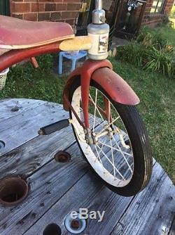 VTG Murray Mercury Tricycle, 1950s 40s original pedal bike RED WHITE METAL