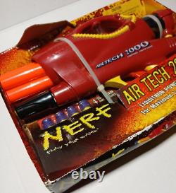 VTG NERF AirTech 2000 Red SoftDart Blaster Liquitron Power Gauge Hasbro 90s Y2K