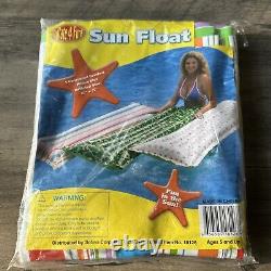 VTG NOS Vinyl Rainbow Beach Inflate4Fun New Sealed Inflatable Pool Sun Float 72