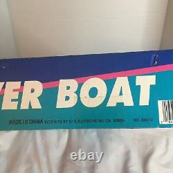 VTG RARE Pool Power Boat Inflatable Pool Toy NIB 45 x 30 1990s Outdoor Summer