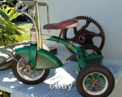 VTG Tricycle 1950s Midwest Industries Candy Apple Green Atomic Age Rare