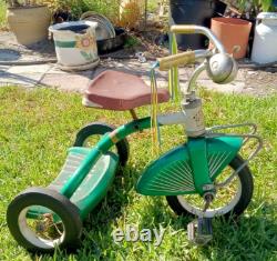 VTG Tricycle 1950s Midwest Industries Candy Apple Green Atomic Age Rare