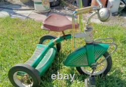 VTG Tricycle 1950s Midwest Industries Candy Apple Green Atomic Age Rare