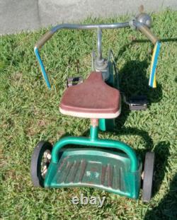 VTG Tricycle 1950s Midwest Industries Candy Apple Green Atomic Age Rare
