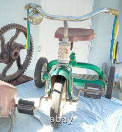VTG Tricycle 1950s Midwest Industries Candy Apple Green Atomic Age Rare