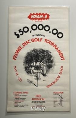 VTG Wham-O $50,000 Invitational Frisbee Disc Golf Tournament Poster Steady Ed