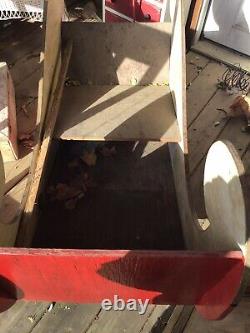 VTG. WoodenXMAS Display YARD/9 REINDEER/Sleigh 80's FREE Delivery? 100 Miles