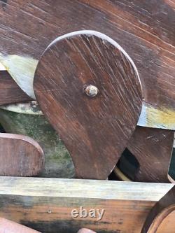 VTG. WoodenXMAS Display YARD/9 REINDEER/Sleigh 80's FREE Delivery? 100 Miles