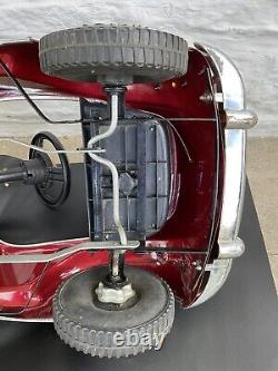 VW Red Beetle Pedal Car TS-110 Junior Sportster Metal Volkswagen VDub VTG Rare