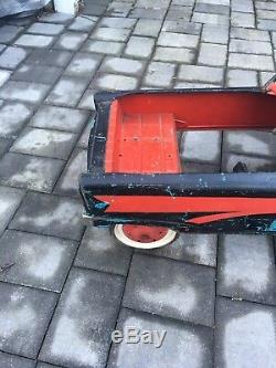 Very Cool Vintage 1960's Murray Flat Face Fire Chief Pedal Car BATMOBILE