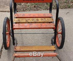 Very Cool Vintage Hong Kong Rickshaw Pull Cart Ride On Toy Lots Of Fun