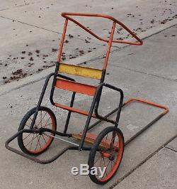 Very Cool Vintage Hong Kong Rickshaw Pull Cart Ride On Toy Lots Of Fun