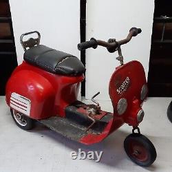 Very Rare 1950s Chain Driven Pedal Scooter Vespa Lambretta Mods car Quadrophenia