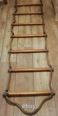 Vintage 14 FT 14 Rungs School Gymnasium Rope Ladders Interior Design Tree House