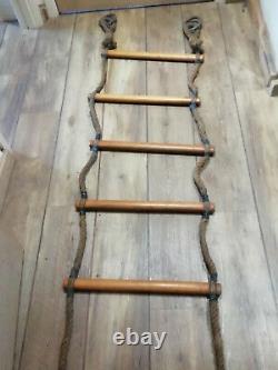 Vintage 14 FT 14 Rungs School Gymnasium Rope Ladders Interior Design Tree House