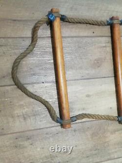 Vintage 14 FT 14 Rungs School Gymnasium Rope Ladders Interior Design Tree House