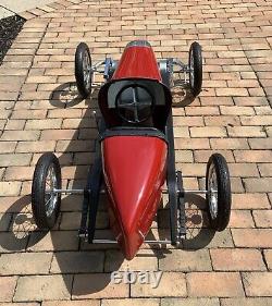 Vintage 1925 Miller Fwd, Indy Racer Replica, Pedal Car 5 Ft, Rare, #1 Of 2 Made