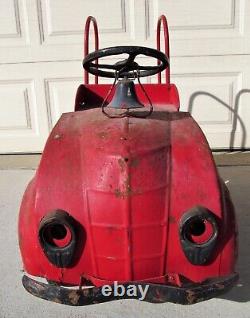 Vintage 1930's-1940's STEELCRAFT CHRYSLER AIRFLOW FIRE TRUCK Pedal Car