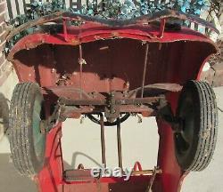 Vintage 1930's-40's STEELCRAFT CHRYSLER AIRFLOW FIRE TRUCK Pedal Car Unrestored