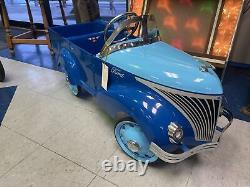 Vintage 1930's Ford Pick Up Pedal Car Metal Toy Blue Ford Licensed Product