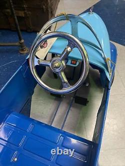 Vintage 1930's Ford Pick Up Pedal Car Metal Toy Blue Ford Licensed Product